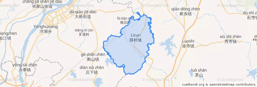 Mapa de ubicacion de 丽村镇.