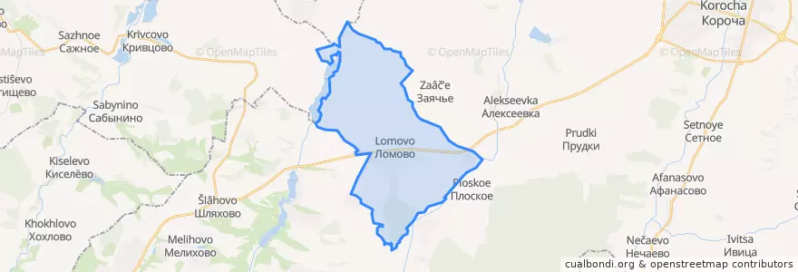 Mapa de ubicacion de Ломовское сельское поселение.