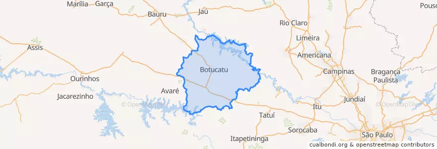 Mapa de ubicacion de Região Imediata de Botucatu.