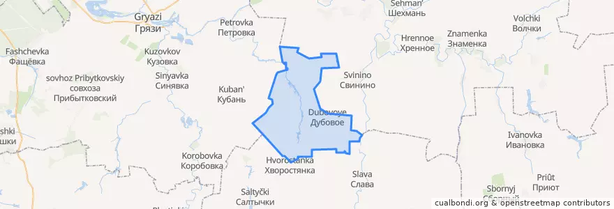 Mapa de ubicacion de Дубовской сельсовет.