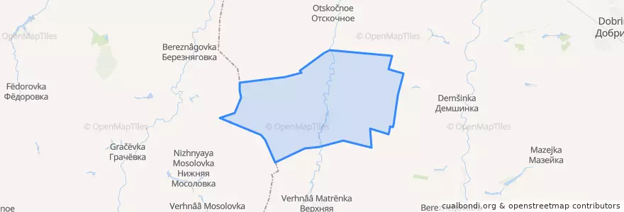 Mapa de ubicacion de Среднематренский сельсовет.