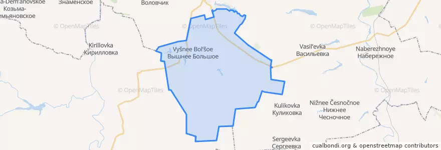 Mapa de ubicacion de Большовский сельсовет.