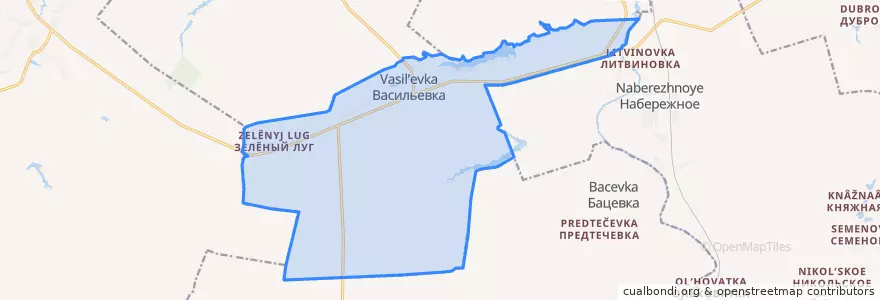 Mapa de ubicacion de Васильевский сельсовет.