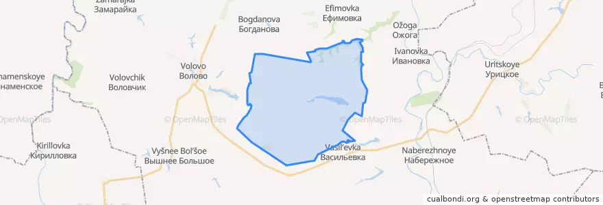 Mapa de ubicacion de Липовский сельсовет.