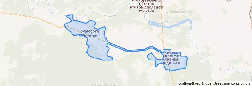 Mapa de ubicacion de Святогорское сельское поселение.
