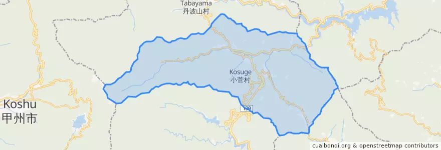 Mapa de ubicacion de 小菅村.