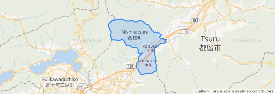 Mapa de ubicacion de Nishikatsura.