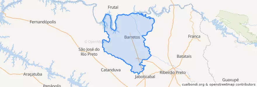 Mapa de ubicacion de Região Imediata de Barretos.