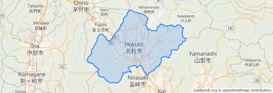 Mapa de ubicacion de Hokuto.