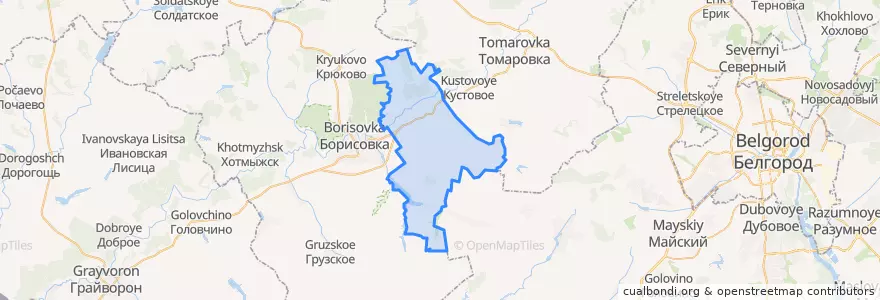 Mapa de ubicacion de Стригуновское сельское поселение.