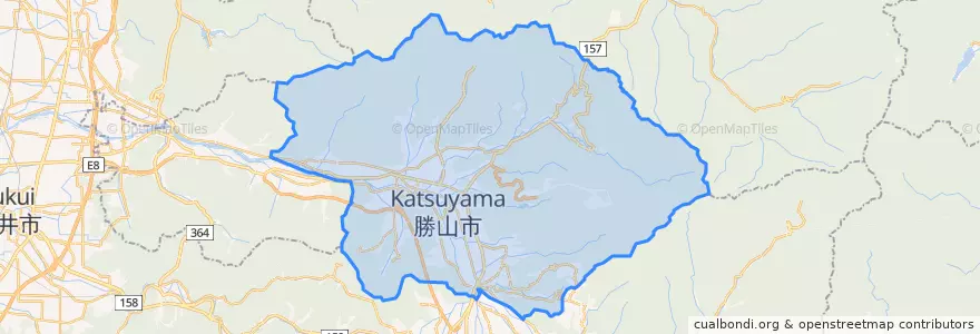 Mapa de ubicacion de Katsuyama.