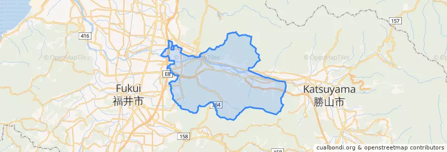 Mapa de ubicacion de Yoshida County.