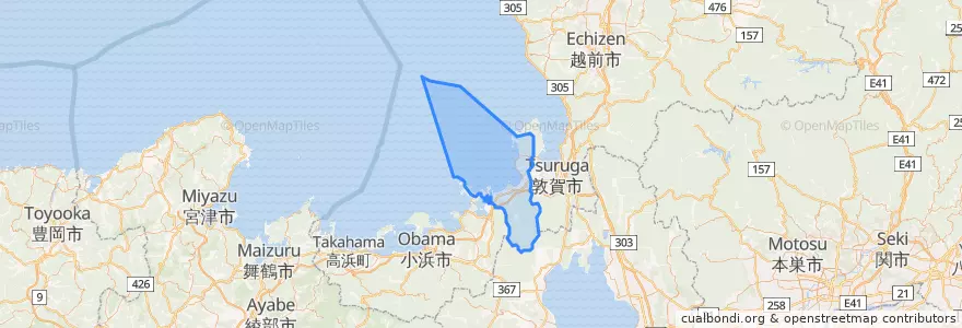 Mapa de ubicacion de Mikata County.