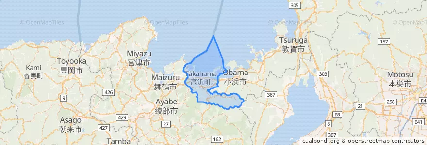Mapa de ubicacion de 大飯郡.