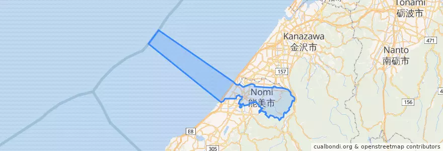 Mapa de ubicacion de Nomi.