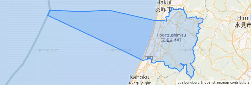Mapa de ubicacion de Hodatsushimizu.