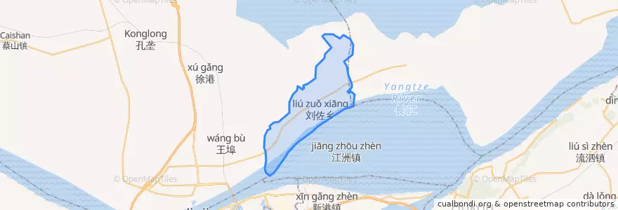Mapa de ubicacion de 刘佐乡.