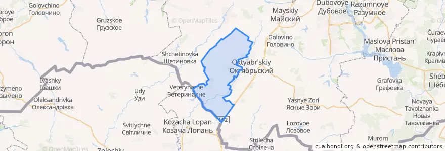 Mapa de ubicacion de Краснооктябрьское сельское поселение.
