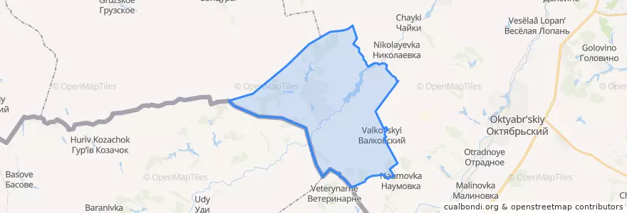 Mapa de ubicacion de Щетиновское сельское поселение.