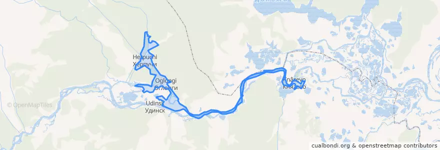 Mapa de ubicacion de Херпучинское сельское поселение.