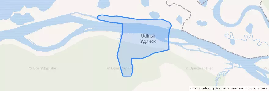 Mapa de ubicacion de сельское поселение Село Удинск.