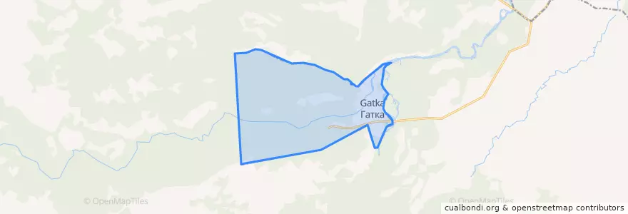Mapa de ubicacion de Гаткинское сельское поселение.
