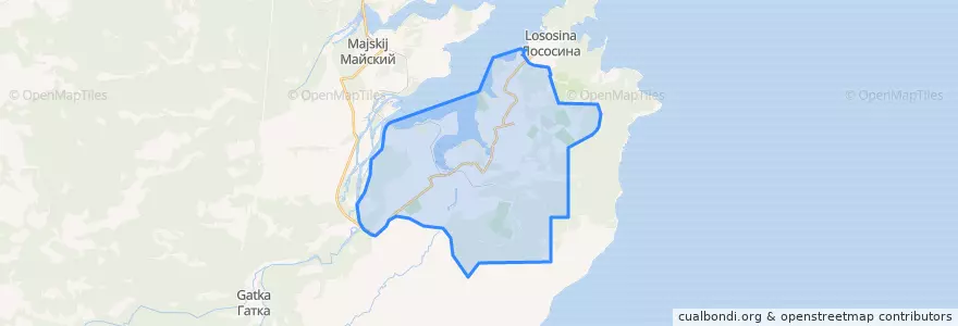 Mapa de ubicacion de городское поселение Советская Гавань.