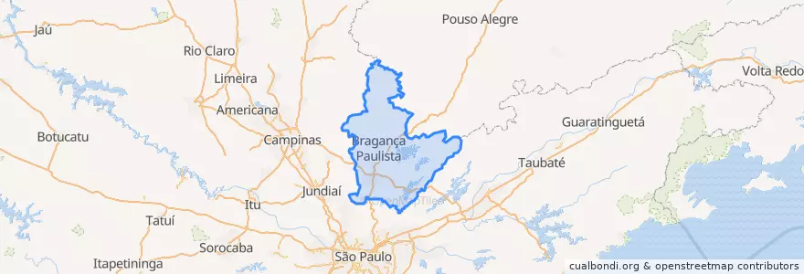Mapa de ubicacion de Região Imediata de Bragança Paulista.