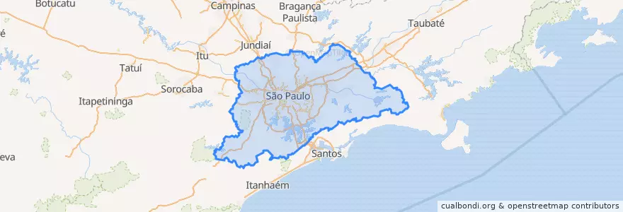 Mapa de ubicacion de Região Imediata de São Paulo.