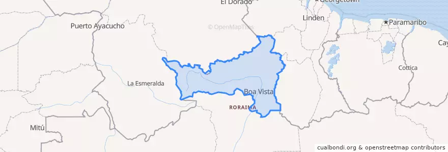 Mapa de ubicacion de Região Geográfica Intermediária de Boa Vista.