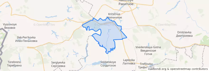 Mapa de ubicacion de городское поселение Пролетарский.
