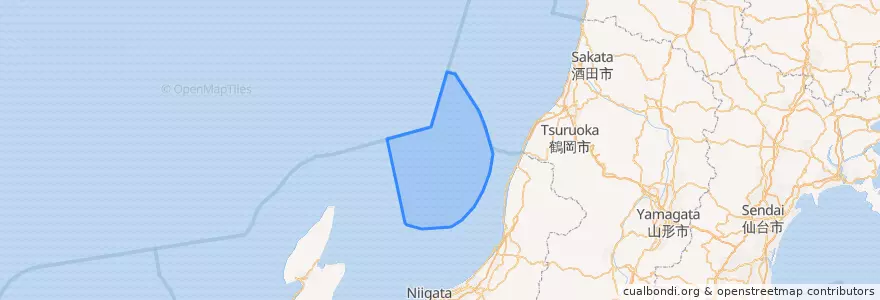 Mapa de ubicacion de 粟島浦村.