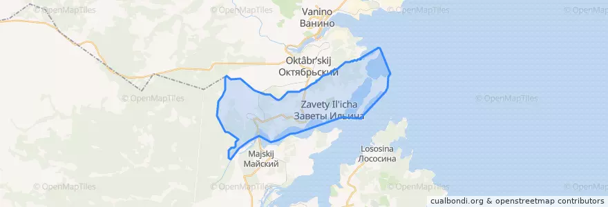 Mapa de ubicacion de городское поселение Заветы Ильича.