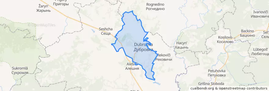 Mapa de ubicacion de Дубровское городское поселение.