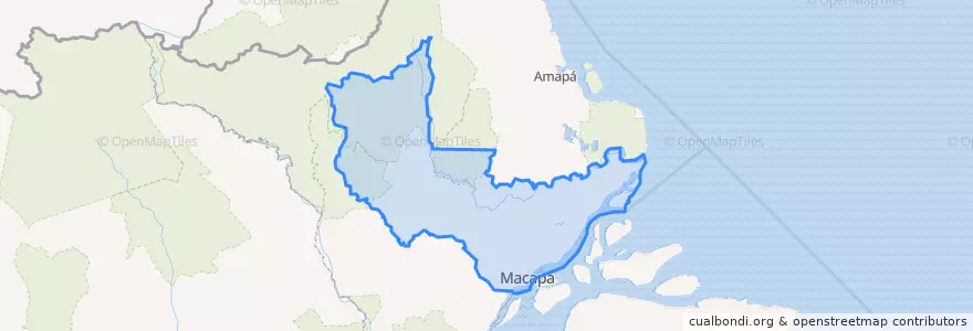 Mapa de ubicacion de Microrregião de Macapá.