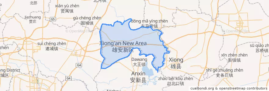 Mapa de ubicacion de 容城县 (Anxin).
