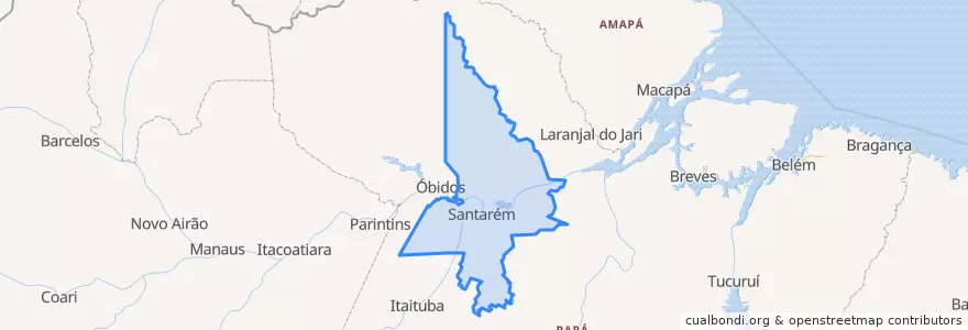 Mapa de ubicacion de Microrregião de Santarém.