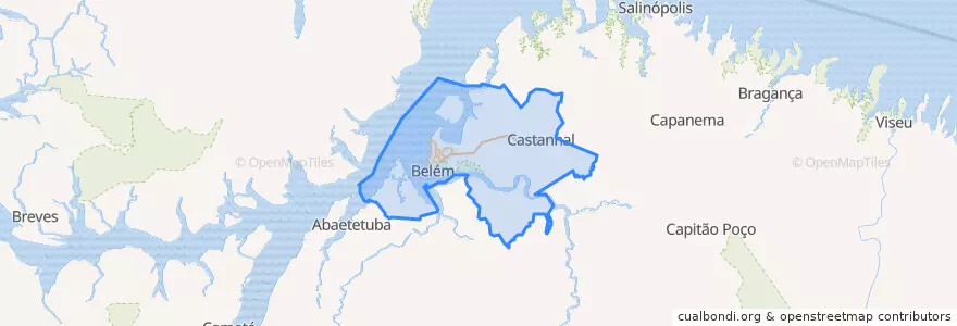 Mapa de ubicacion de Região Geográfica Intermediária de Belém.