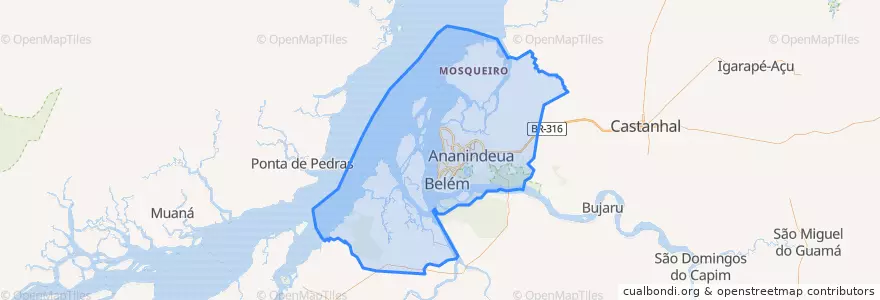 Mapa de ubicacion de Microrregião de Belém.