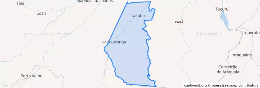 Mapa de ubicacion de Microrregião de Itaituba.