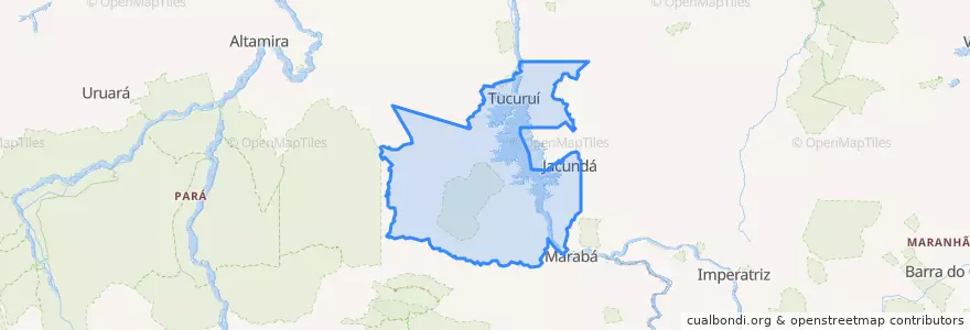 Mapa de ubicacion de Microrregião de Tucuruí.