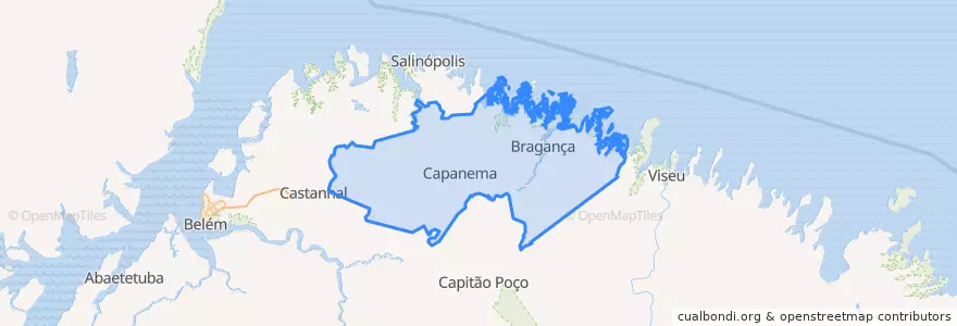 Mapa de ubicacion de Microrregião de Bragantina.