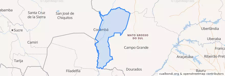 Mapa de ubicacion de Microrregião do Baixo Pantanal.