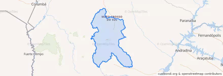 Mapa de ubicacion de Microrregião de Campo Grande.