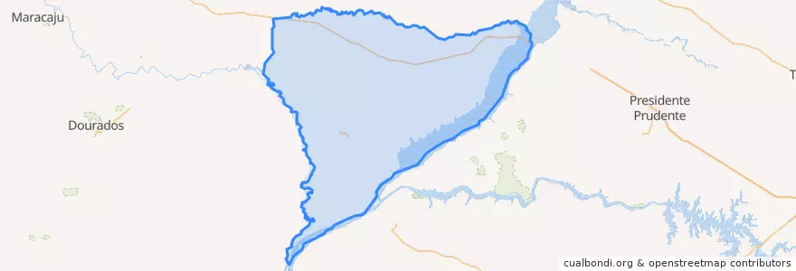 Mapa de ubicacion de Microrregião de Nova Andradina.