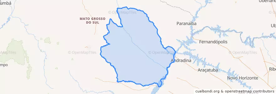 Mapa de ubicacion de Microrregião de Três Lagoas.