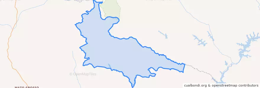 Mapa de ubicacion de Microrregião de Cassilândia.