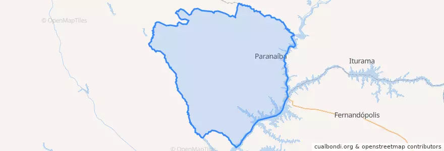 Mapa de ubicacion de Microrregião de Paranaíba.