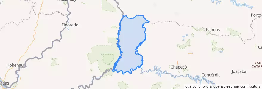 Mapa de ubicacion de Microrregião de São Miguel D'Oeste.