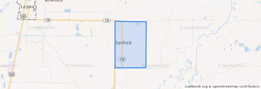 Mapa de ubicacion de Sanford.